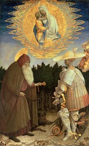 La Virgen y el Niño con San Jorge y San Antonio Abad de Antonio Pisanello